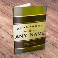 Personalised Card - Anniversary Champagne