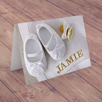 Personalised Card - Baby Shoes