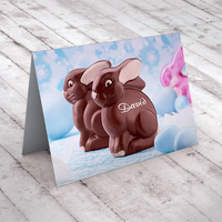 Personalised Card - Chocolate Bunnies