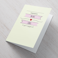 Personalised Card - Congratulations Couples Names
