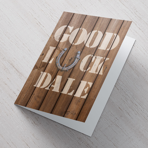 Personalised Card - Good Luck Horseshoe