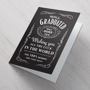Personalised Card - Graduation Black Label