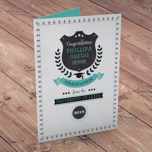 Personalised Card - Graduation Shield