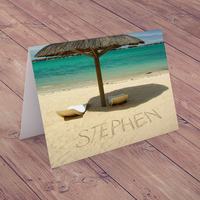Personalised Card - Sandy Beach