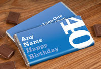 Personalised Chocolate Bar - 40th Birthday for Him