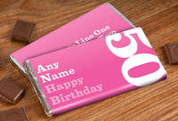 Personalised Chocolate Bar - 50th Birthday for Her