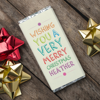 Personalised Chocolate Bar - A Very Merry Christmas