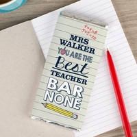 Personalised Chocolate Bar - Best Teacher Bar None