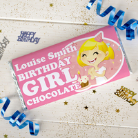 Personalised Chocolate Bar - Birthday Girl