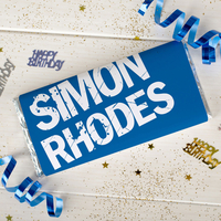 Personalised Chocolate Bar - Blue Label