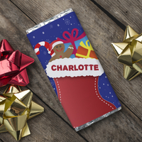 Personalised Chocolate Bar - Christmas Stocking