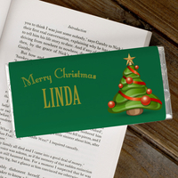 Personalised Chocolate Bar - Christmas Tree
