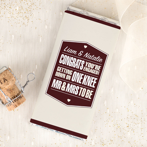 Personalised Chocolate Bar - Engagement