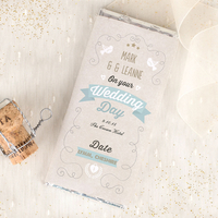 Personalised Chocolate Bar - On Your Wedding Day - Doves