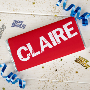 Personalised Chocolate Bar - Red Label