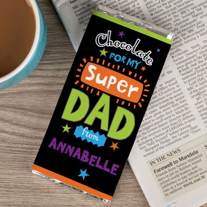 Personalised Chocolate Bar - Super Dad
