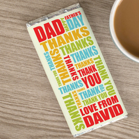 Personalised Chocolate Bar - Thanks Dad