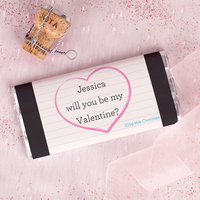 Personalised Chocolate Bar - Will You Be My Valentine?