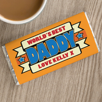 Personalised Chocolate Bar - World