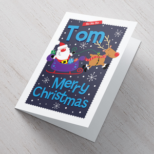 Personalised Christmas Card - Santa