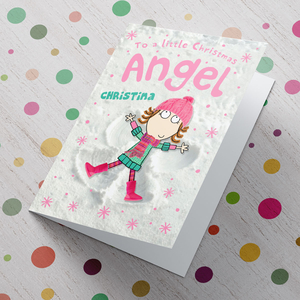 Personalised Christmas Card - Snow Angel
