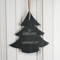Personalised Christmas Tree Slate Chalkboard