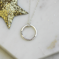 Personalised Circle Message Necklace