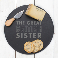 Personalised Circular Slate Cheeseboard - The Great British...