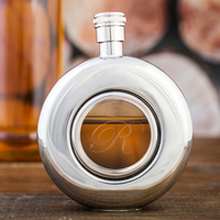 Personalised Circular Window Hip Flask