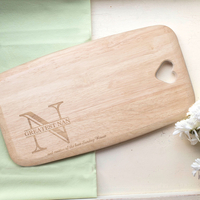 Personalised Colonial Large Chopping Board - N Initial