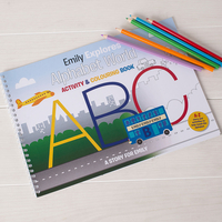 Personalised Colouring Book - Alphabet World