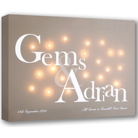 Personalised Couples Illuminated Canvas