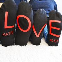 Personalised Couples Sock Set - Love
