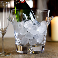 Personalised Crystal Champagne Bucket - Family
