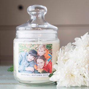 Personalised Deluxe Jar Candle - Photo Upload