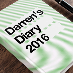Personalised Diary - Green Stripes