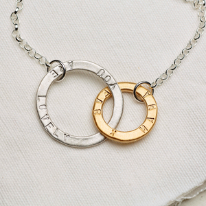 Personalised Entwined Hugs Necklace