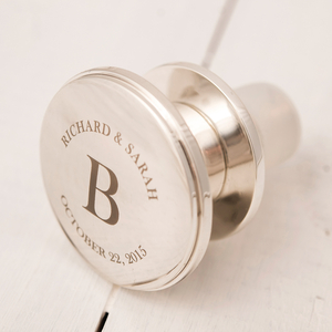 Personalised Expandable Silver-Plated Wine Stopper