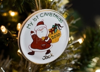 Personalised Fine China Decoration - Santa Design