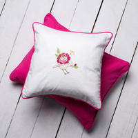 Personalised Floral Bird Cushion