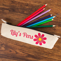 Personalised Flower Pencil Case