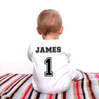 Personalised Football Baby Romper