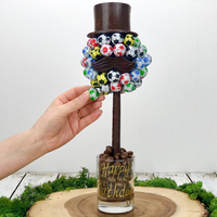 Personalised Football Hat & Moustache Sweet Tree