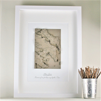 Personalised Framed 3D Coastline