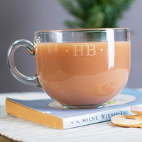 Personalised Glass Teacup - Initials