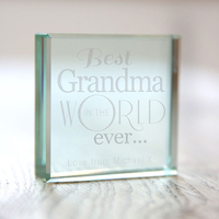 Personalised Glass Token - Best Grandma In The World