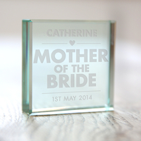 Personalised Glass Token - Mother of the Bride