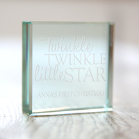 Personalised Glass Token - Twinkle Twinkle
