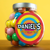 Personalised Gobstoppers Jar - Psychedelic Circles