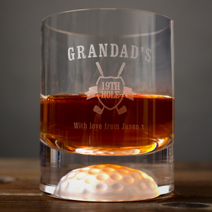Personalised Golf Whisky Tumbler - Grandad